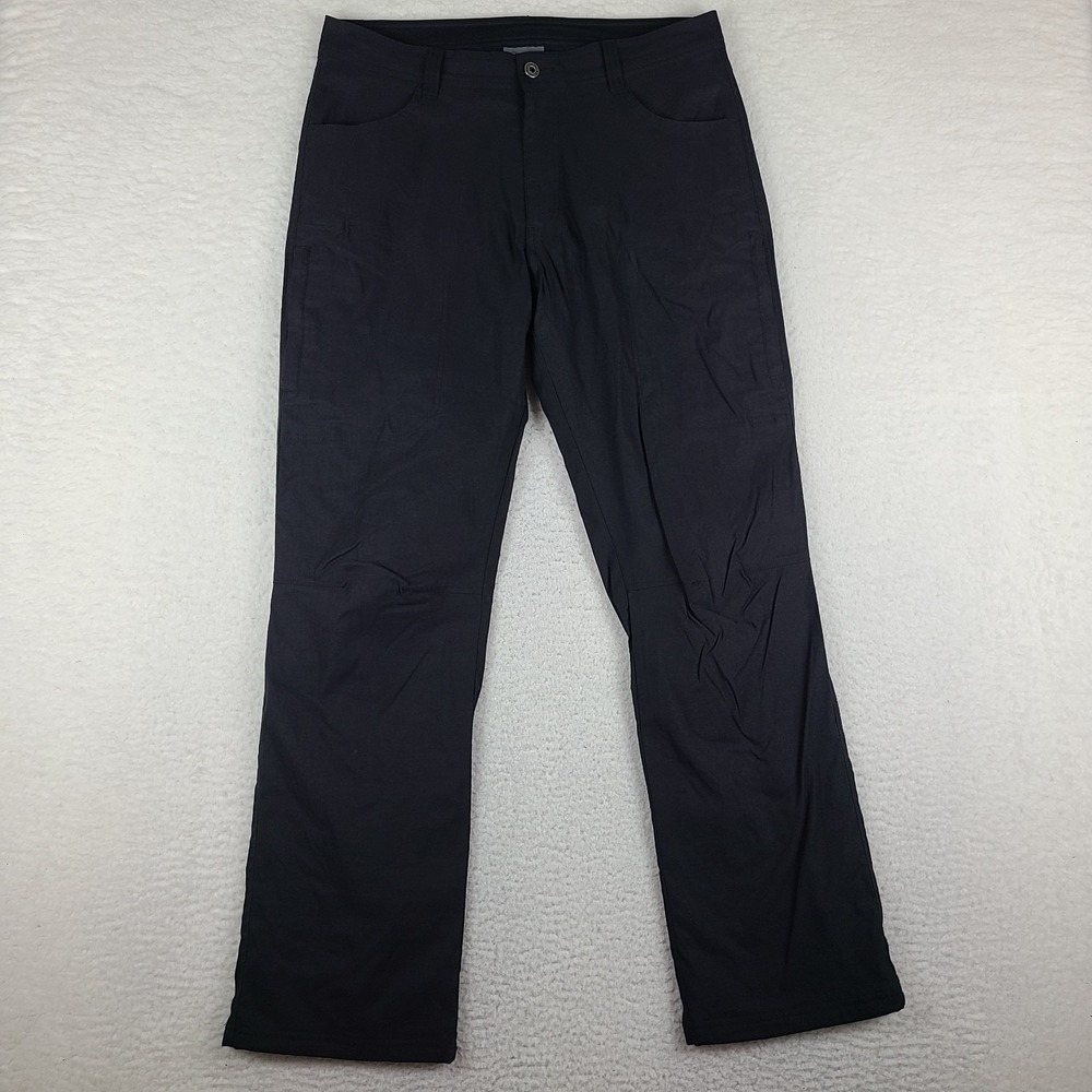 Eddie Bauer Pants Mens 34x32 Black Straight Fleece Lined Performance Tech Golf